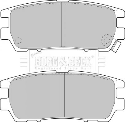 BORG & BECK Комплект тормозных колодок, дисковый тормоз BBP1582